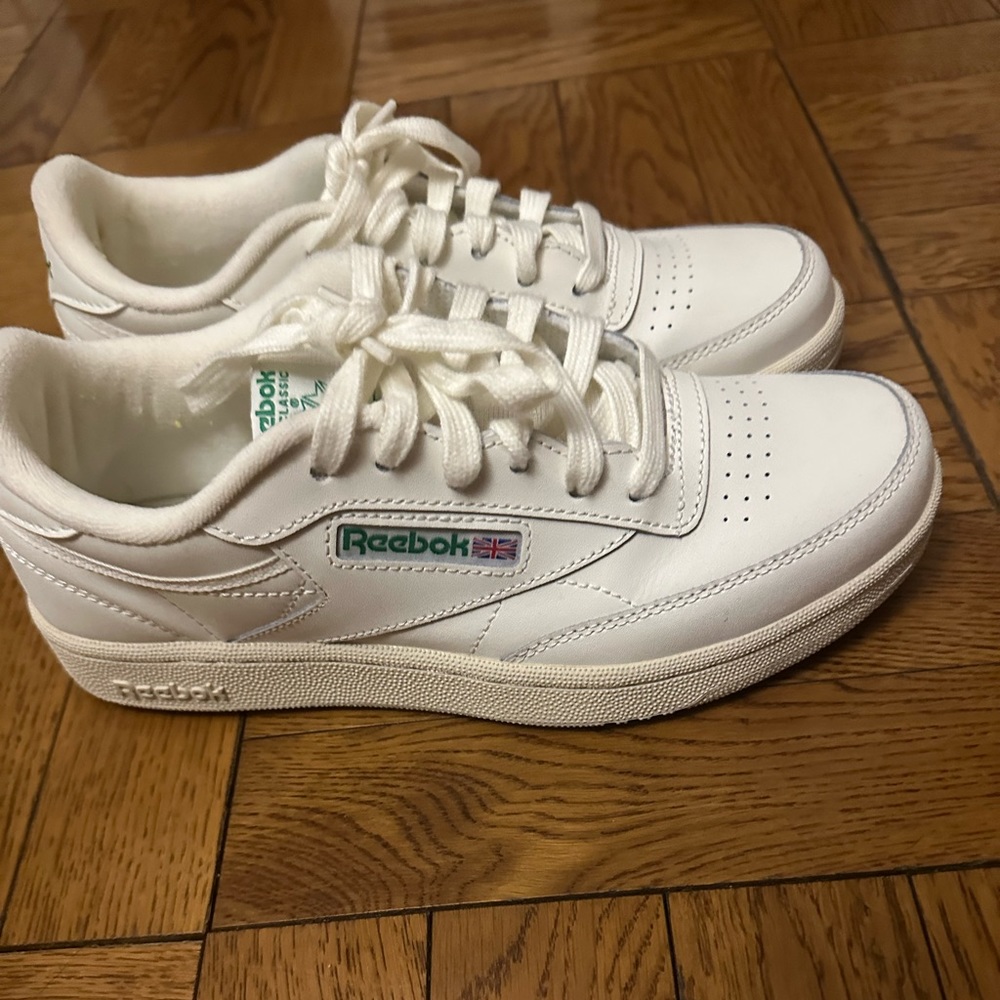 Reebok Kids Club C 85 Vintage White & Green Shoes